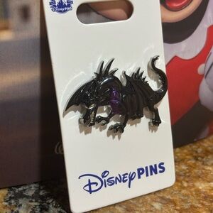 Disney Black and Purple Dragon Pin